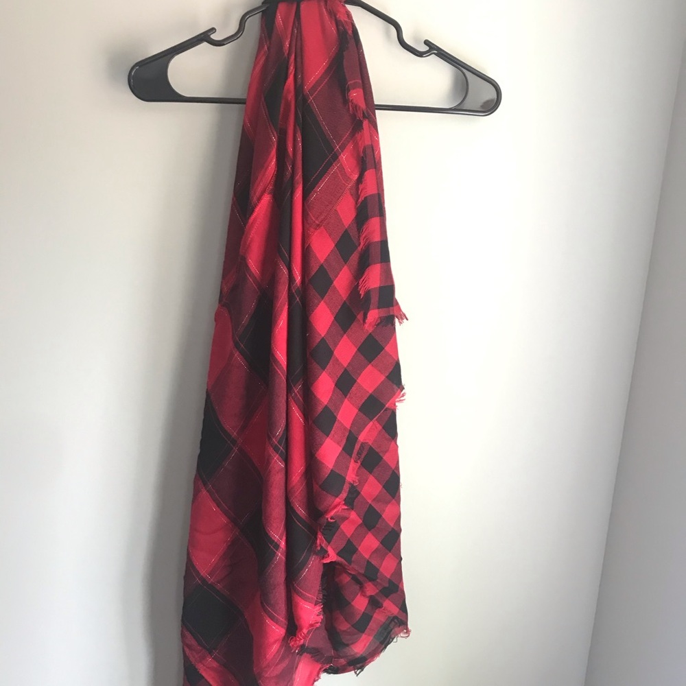 Buffalo plaid and checkered scarf